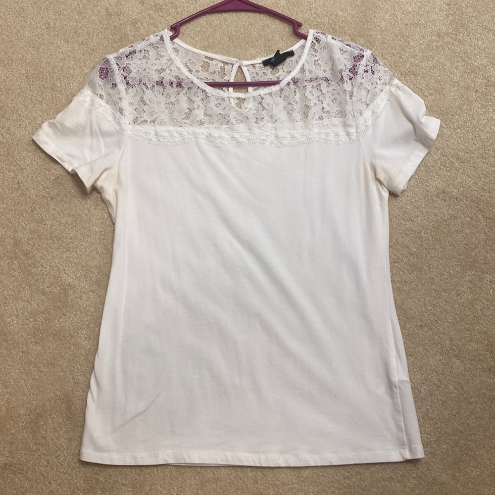 H&M white lace top